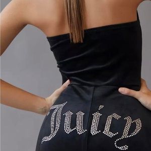 Juicy couture velvet flare jumpsuit
